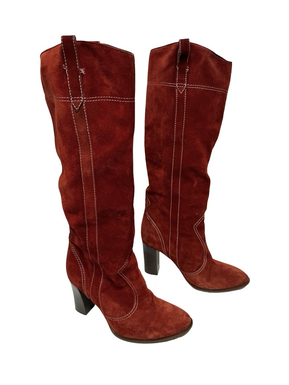 Vintage | Marc Jacobs Rust Brown Suede Western Boots 6